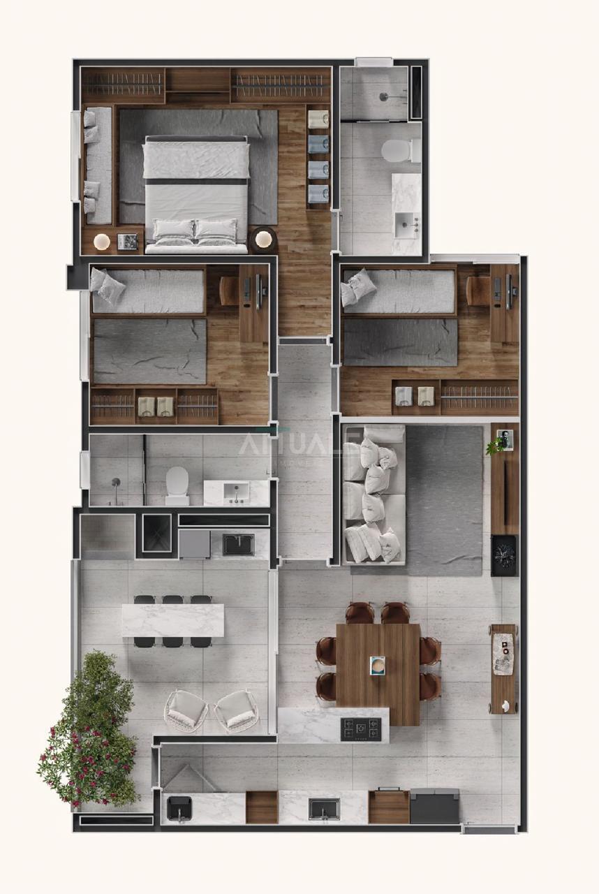 Planta Le Vue 03 dorm