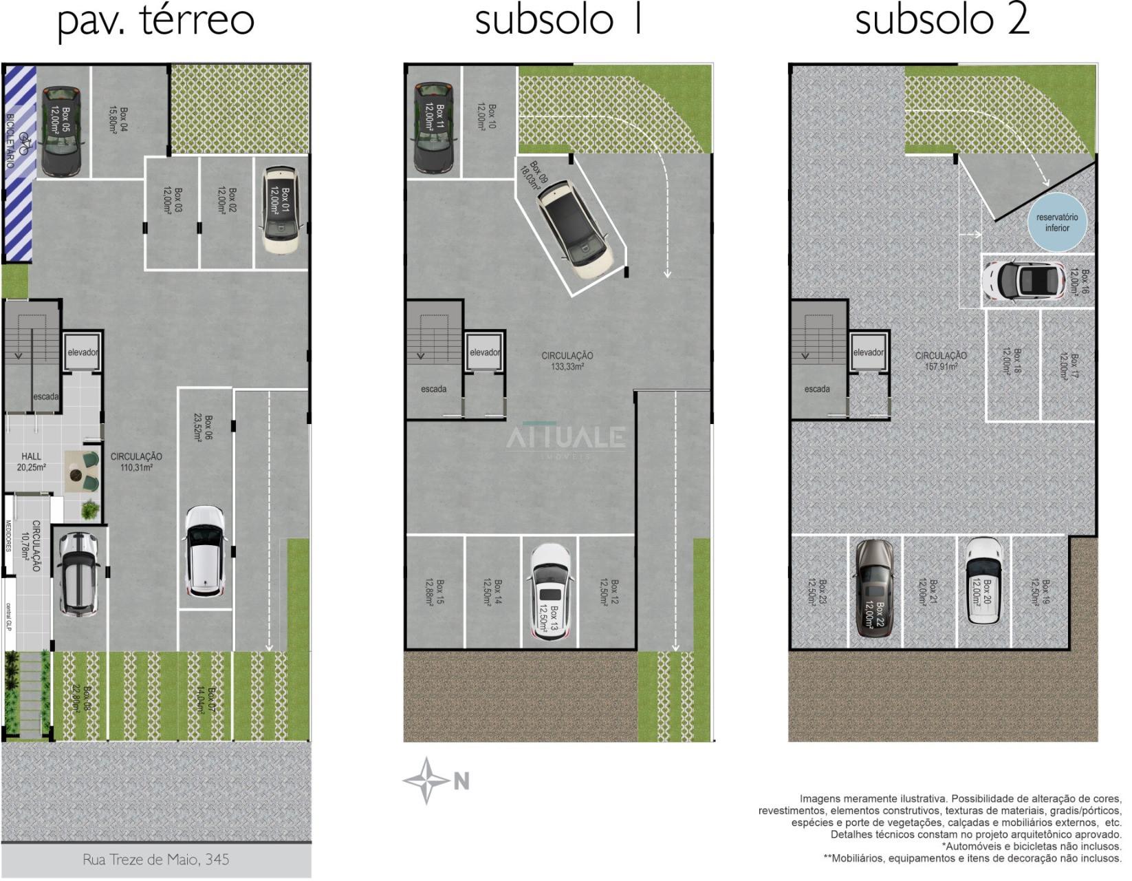 Planta baixa garagens